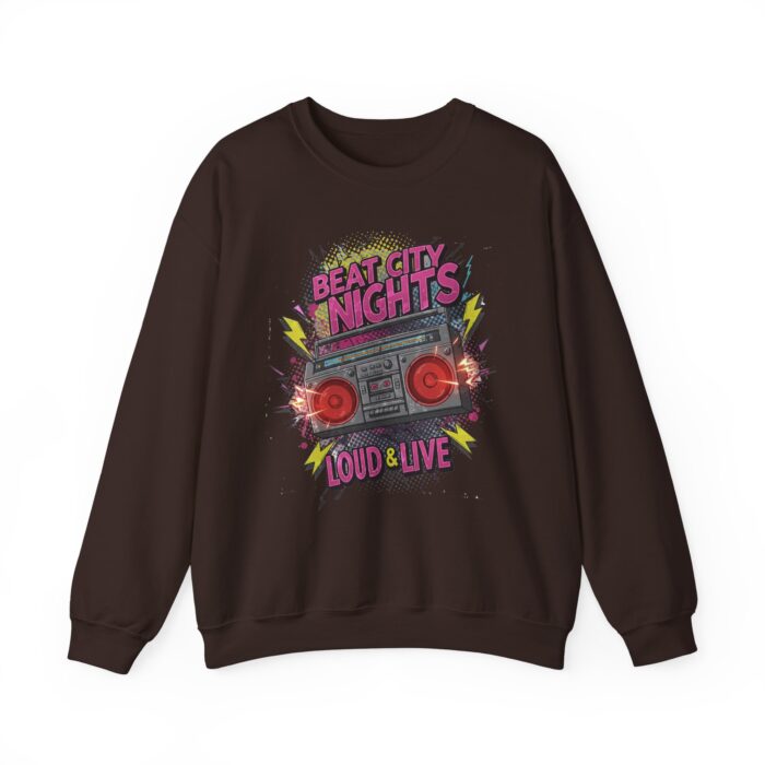 Beat city nights Unisex Heavy Blend™ Crewneck Sweatshirt - Image 5