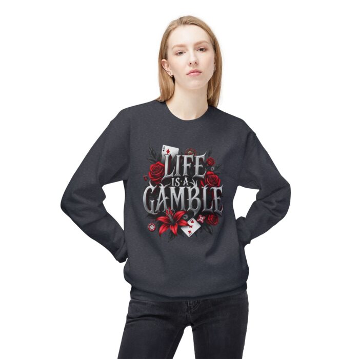 Life is a gamble Unisex Midweight Softstyle Fleece Crewneck Sweatshirt - Image 19