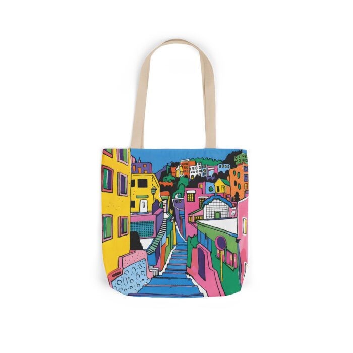The hillside village in Korea Canvas Tote Bag, 5-Color Straps - Image 24