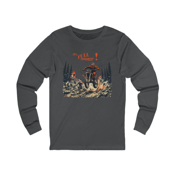 Adventurous Vibes Unisex Jersey Long Sleeve Tee - Full Throttle Design - Image 3