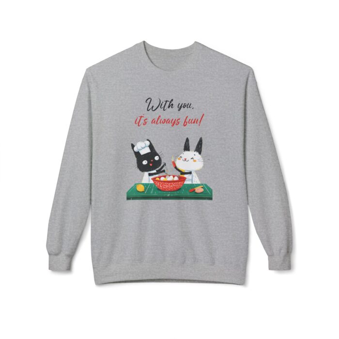 With you it's always fun Unisex Midweight Softstyle Fleece Crewneck Sweatshirt - Image 5