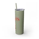 Paris Glitter Skinny Tumbler with Straw, 20oz
