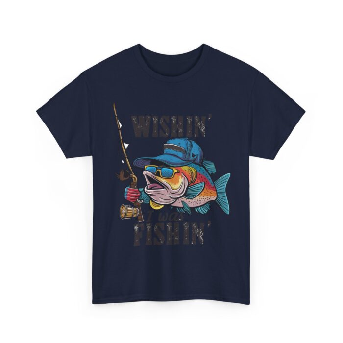 Whishing I was fishing Unisex Heavy Cotton Tee - Image 11