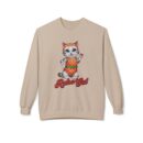 Retro Cat Unisex Midweight Softstyle Fleece Crewneck Sweatshirt