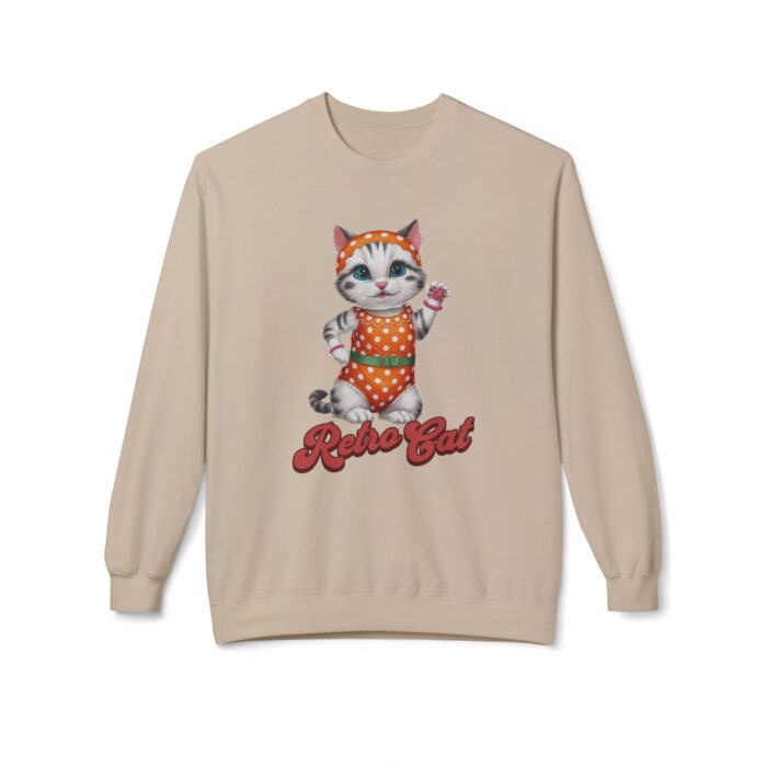 Retro Cat Unisex Midweight Softstyle Fleece Crewneck Sweatshirt - Image 13