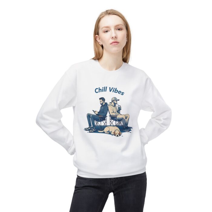Chill Vibes Unisex Midweight Softstyle Fleece Crewneck Sweatshirt - Image 3