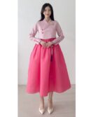 Minhanbok Women's Living Hanbok No.56 Brisa Women's One-Piece Improved Fusion Waist Skirt Dress