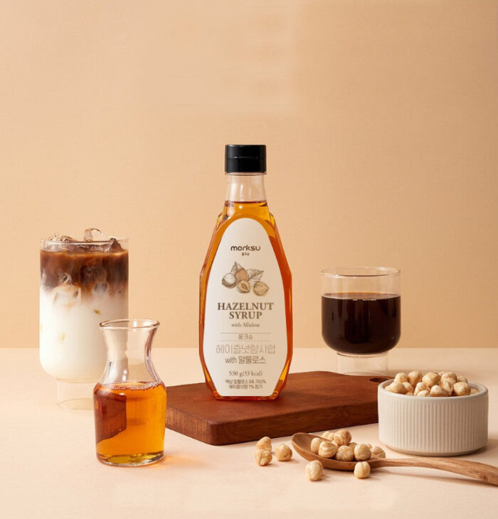 monksu Hazelnut Syrup with Allulose 530g - Image 3