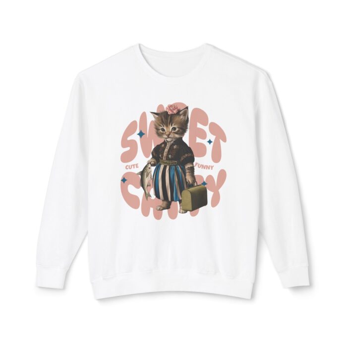 Sweet Catty Unisex Lightweight Crewneck Sweatshirt