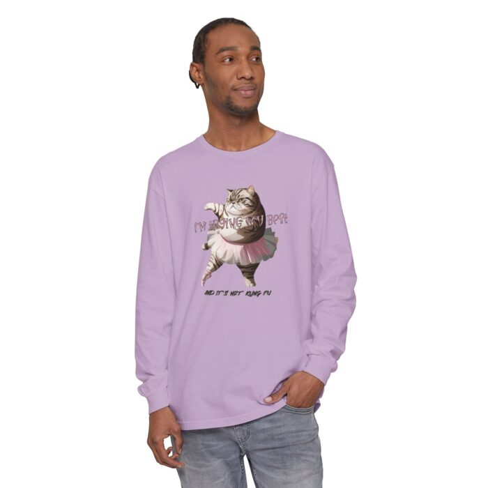 It's not kung fu Unisex Garment-dyed Long Sleeve T-Shirt - Image 23