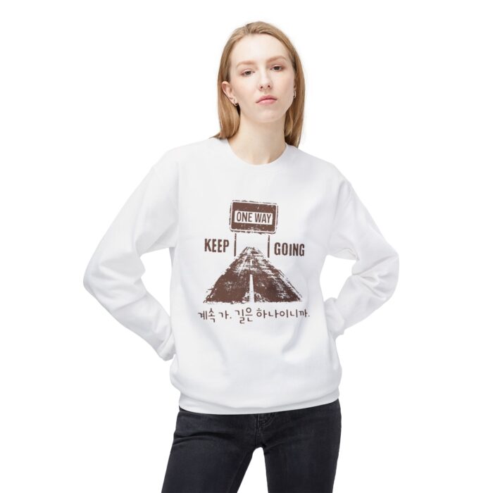 One way, keep going II Unisex Midweight Softstyle Fleece Crewneck Sweatshirt - Image 3