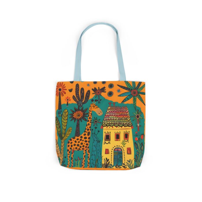 The giraffe that lives in my house Canvas Tote Bag, 5-Color Straps - Image 42