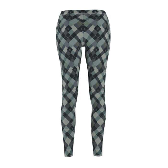 Midnight Plaid Women's Cut & Sew Casual Leggings (AOP) - Image 2