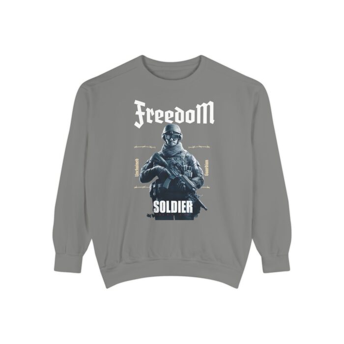 Freedom Soldier Unisex Garment-Dyed Sweatshirt - Image 5