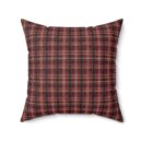Red hues plaid Spun Polyester Square Pillow