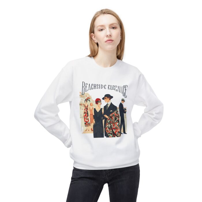 Beachside elegance Unisex Midweight Softstyle Fleece Crewneck Sweatshirt - Image 3