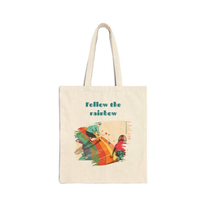 Follow the rainbow! Cotton Canvas Tote Bag