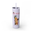 New York Glitter Skinny Tumbler with Straw, 20oz