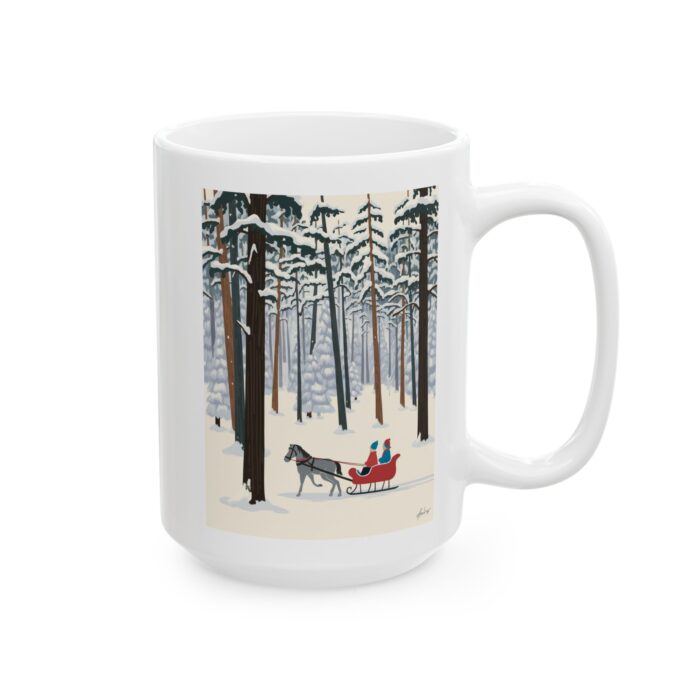 White and frosty Ceramic Mug, (11oz, 15oz) - Image 8