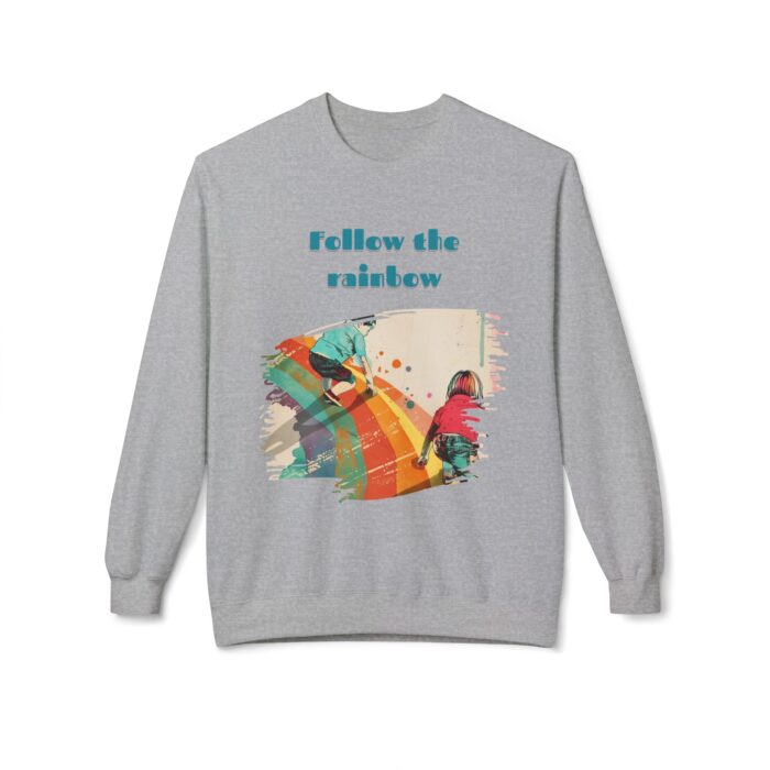 Follow the rainbow Unisex Midweight Softstyle Fleece Crewneck Sweatshirt - Image 17