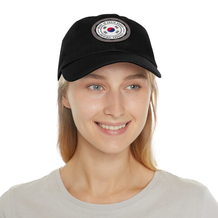 Made in South Korea Hat with Leather Patch (Round) - Image 16