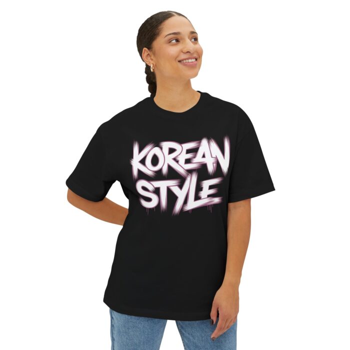 Korean style Unisex Oversized Boxy Tee - Image 3