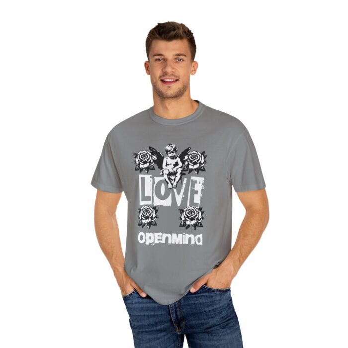 Unisex Garment-Dyed T-Shirt - Love Openmind Vintage Graphic Tee - Image 12