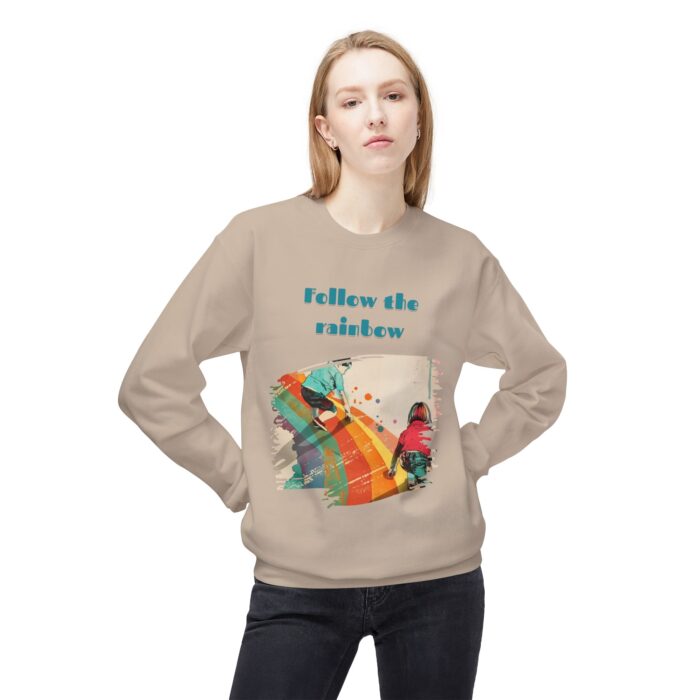 Follow the rainbow Unisex Midweight Softstyle Fleece Crewneck Sweatshirt - Image 15