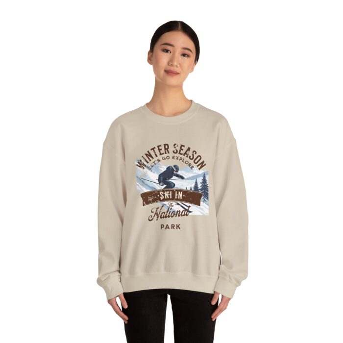 Ski in the national park Unisex Heavy Blend™ Crewneck Sweatshirt - Image 12