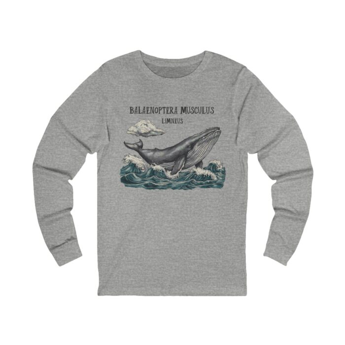 Blue Whale Unisex Jersey Long Sleeve Tee - Image 3