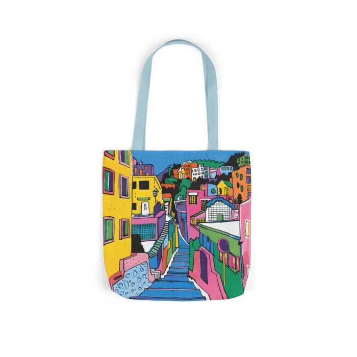 The hillside village in Korea Canvas Tote Bag, 5-Color Straps - Image 32