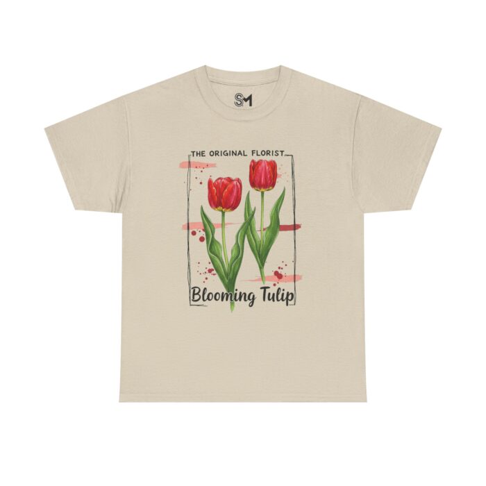 Blooming Tulip Unisex Heavy Cotton Tee - Image 9