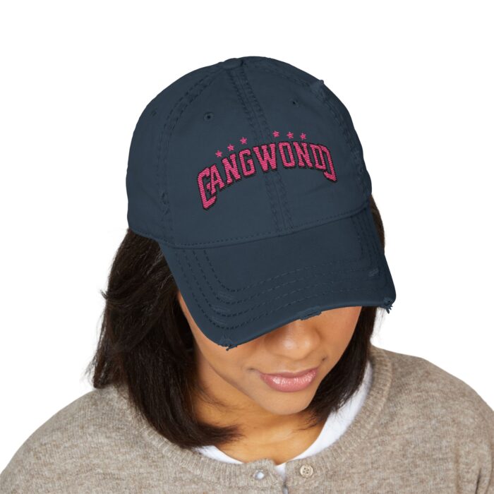 Korea Gangwondo Distressed Dad Hat with Embroidery - Image 11