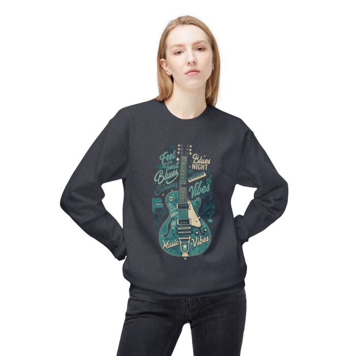 Blues night Unisex Midweight Softstyle Fleece Crewneck Sweatshirt - Image 11