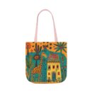 The giraffe that lives in my house Canvas Tote Bag, 5-Color Straps