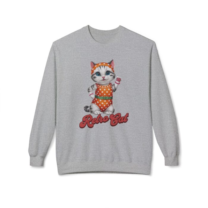 Retro Cat Unisex Midweight Softstyle Fleece Crewneck Sweatshirt - Image 17