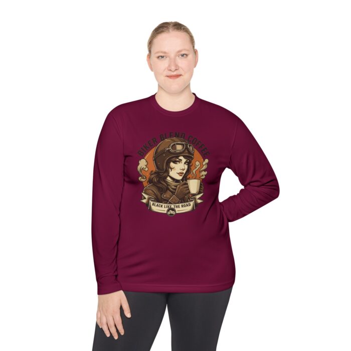 Bike blend coffee Unisex Lightweight Long Sleeve Tee - Image 36