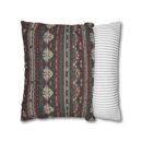 Nordic Knit Pattern Faux Suede Square Pillowcase