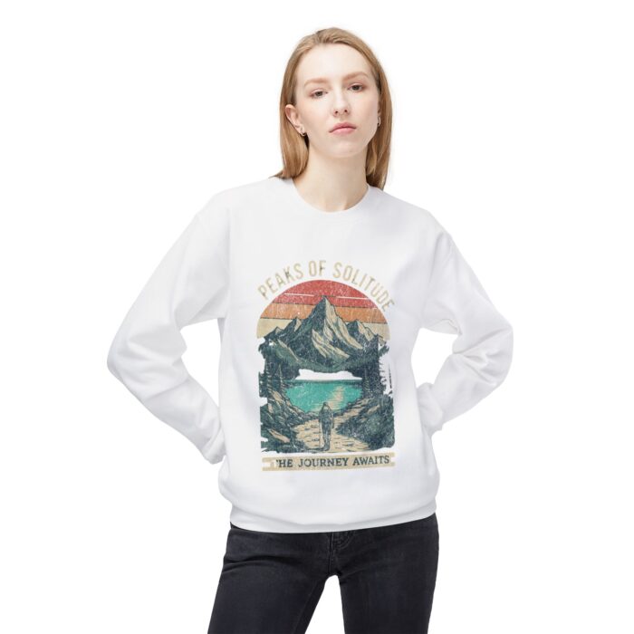 Peaks of Solitude Unisex Midweight Softstyle Fleece Crewneck Sweatshirt - Image 3