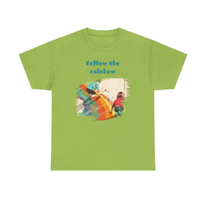 Follow the rainbow Unisex Heavy Cotton Tee - Image 25