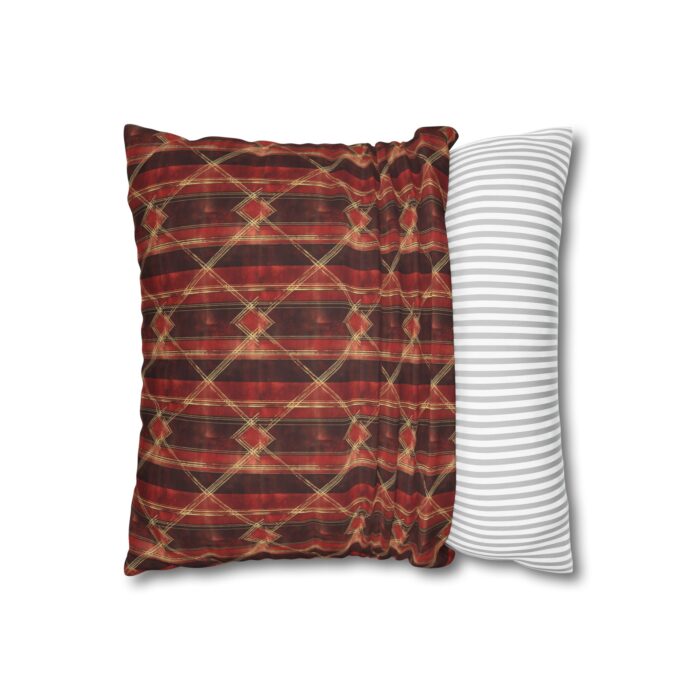 Sparkly red hues Faux Suede Square Pillowcase - Image 4