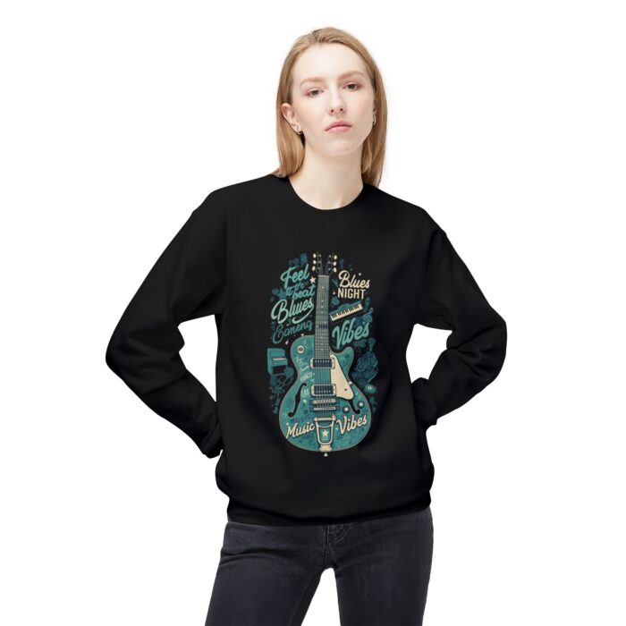 Blues night Unisex Midweight Softstyle Fleece Crewneck Sweatshirt - Image 7