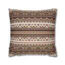 Warm Nordic Knit  Faux Suede Square Pillowcase