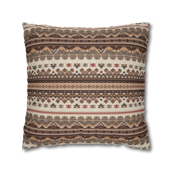 Warm Nordic Knit  Faux Suede Square Pillowcase - Image 13