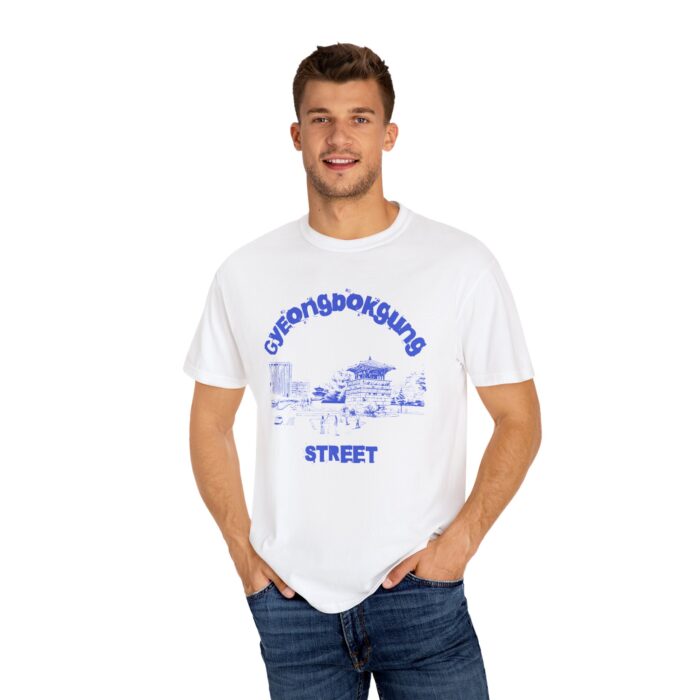 Gyeongbokgung Street Unisex Garment-Dyed T-shirt - Image 4