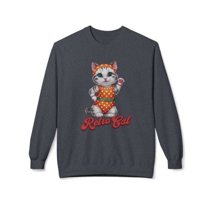 Retro Cat Unisex Midweight Softstyle Fleece Crewneck Sweatshirt - Image 21