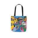 The hillside village in Korea Canvas Tote Bag, 5-Color Straps