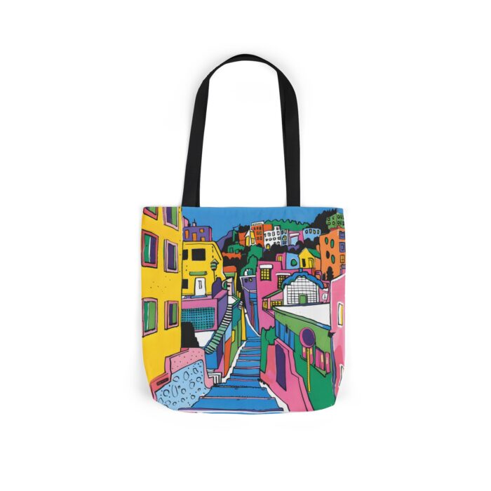 The hillside village in Korea Canvas Tote Bag, 5-Color Straps - Image 26