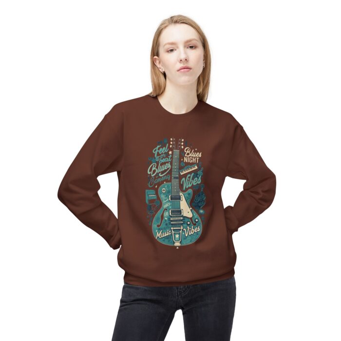 Blues night Unisex Midweight Softstyle Fleece Crewneck Sweatshirt - Image 3