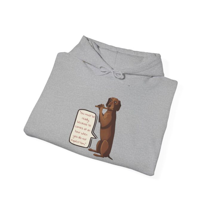 'You Must Be Ready' Dog Signal Message Unisex Heavy Blend™ Hooded Sweatshirt - Image 12
